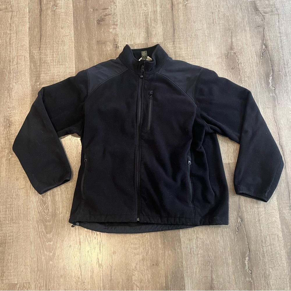 Eddie Bauer Men’s Black Polyester Full Zip Jacket Size Large